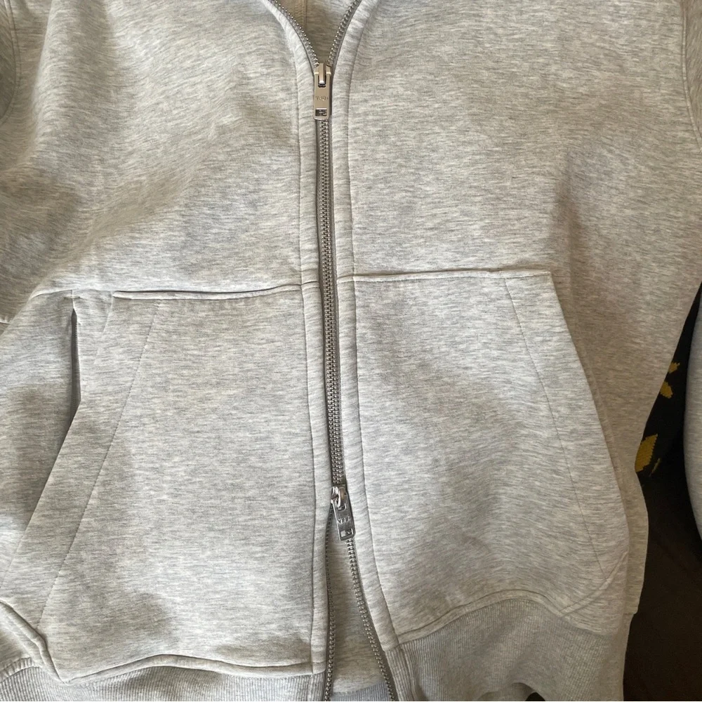 Abercrombie & Fitch YPB neoKNIT MAX Full-Zip Hoodie gray men’s unisex sz Small - Picture 11 of 13